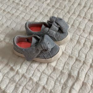 Zara Baby Gray Sneakers with Velcro Bow